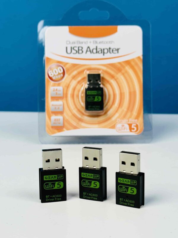 GearUP 600Mbps Dual Band WiFi + Bluetooth Adapter For Windows PC/Laptop - Image 3